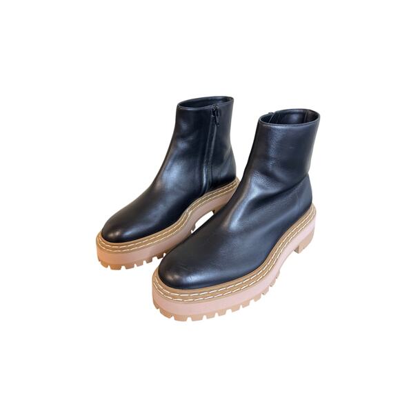 Proenza Schouler NWOB Leather Lug Sole Platform Ankle Boots in Black Size 39 - Picture 5 of 11